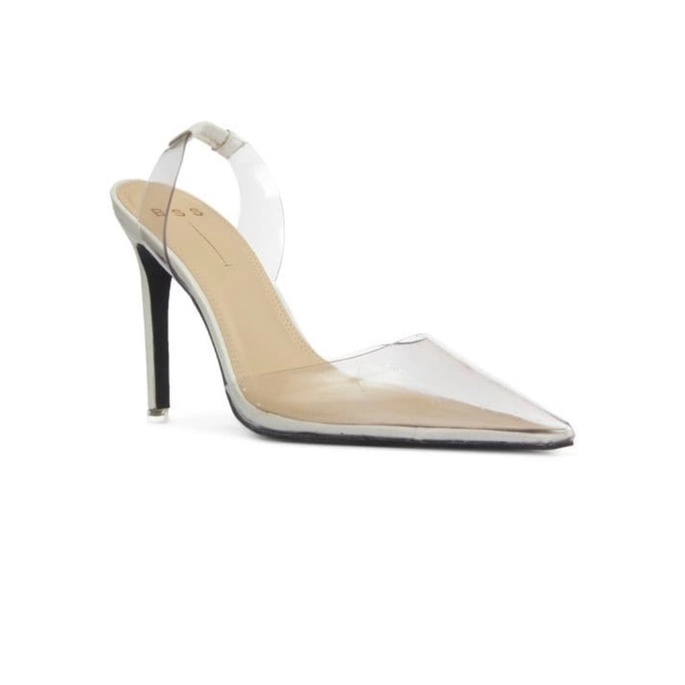 BLACK SUEDE STUDIO
Millie Transparent Slingback Pumps